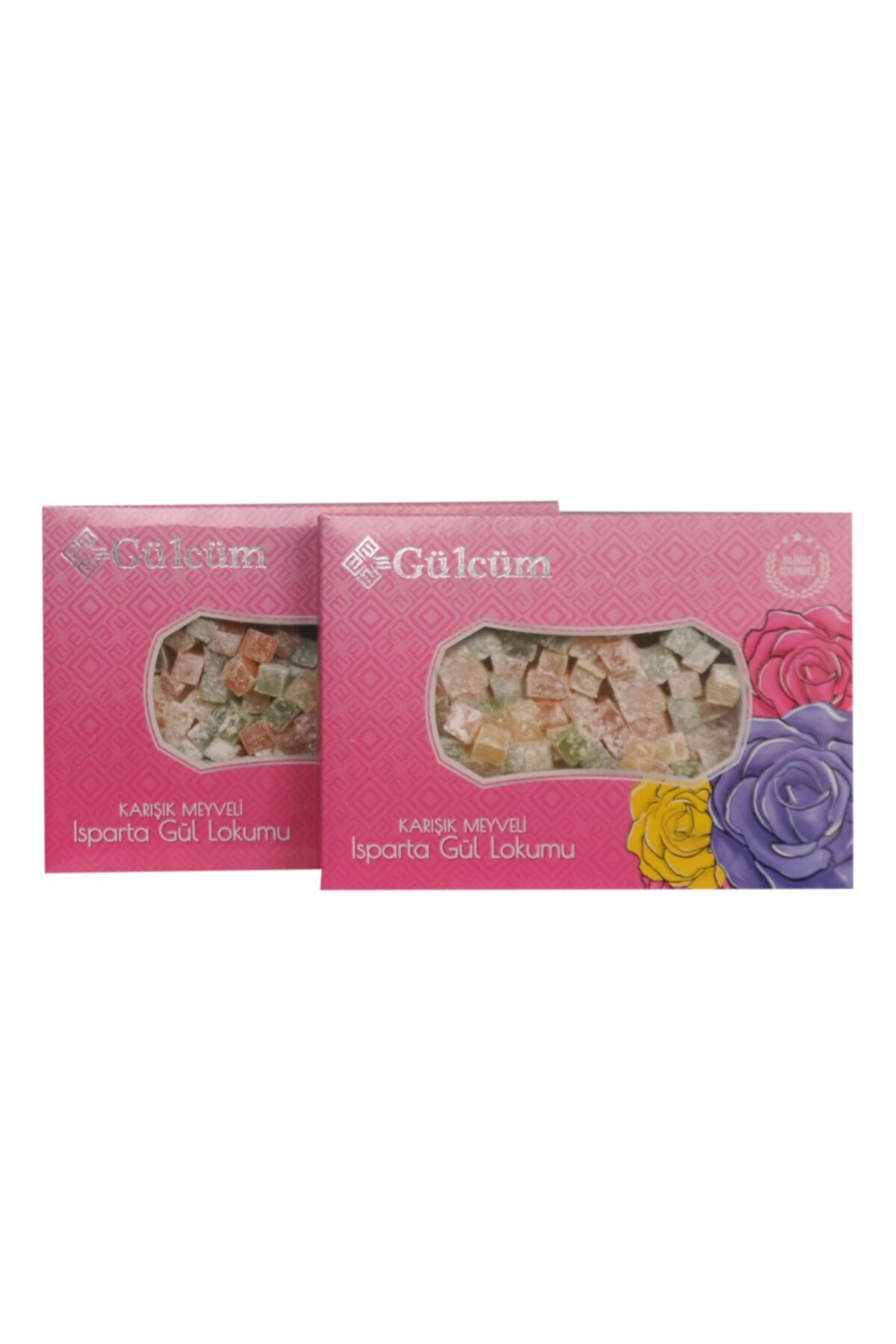 Gülcüm Isparta  Meyveli Çifte Kavrum Gül Lokum 450g 2 Adet