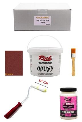 Rich Multi Decor Chalked Beyaz 1000 Gr Dolap +mobilya Boyama Seti High Glos Parlak Vernik Image 0