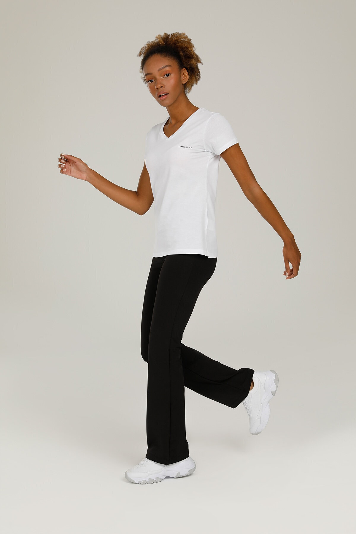 2M CT126 BASIC V NECK T-SHIRT 2FX,BEY, S