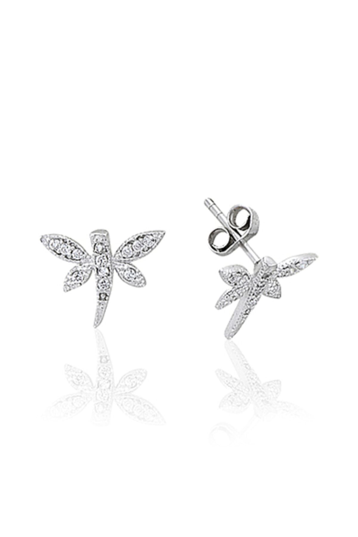 Söğütlü Silver Zirkon Taşlı Yusufçuk Küpe