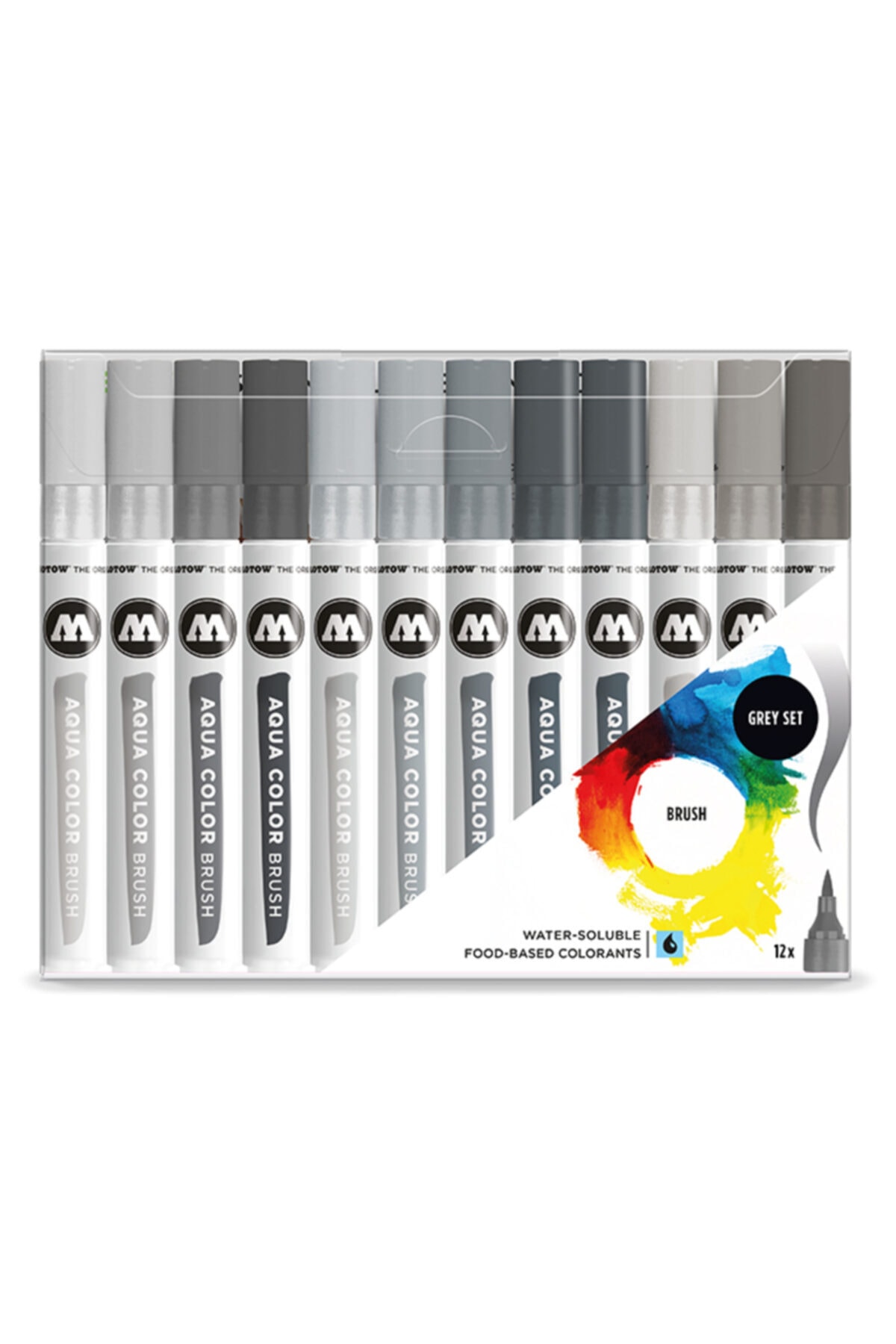 Molotow Aqua Brush Fırça Uçlu Kalem Seti - Grey Set
