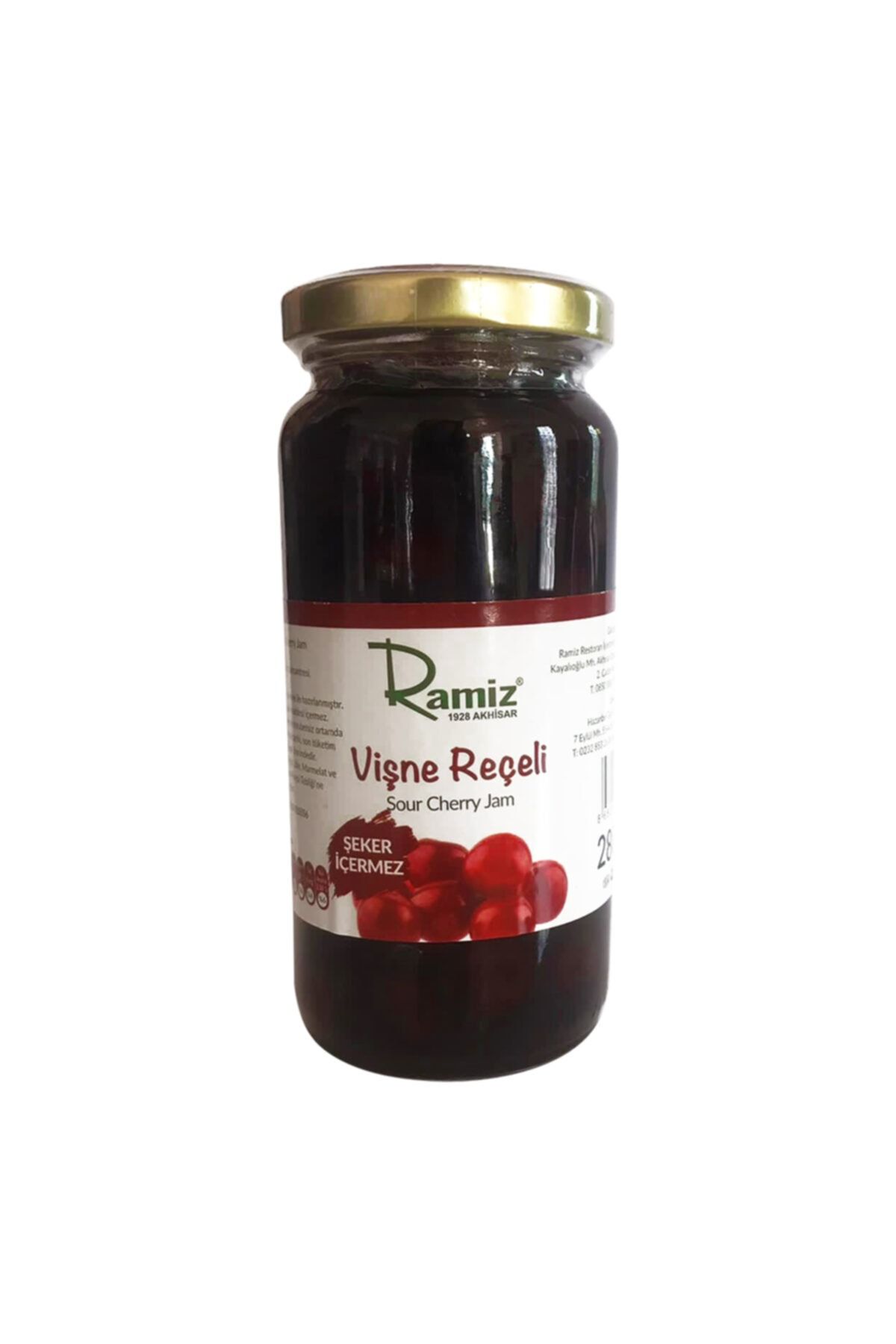 Ramiz Şekersiz Doğal Katkısız Vişne Reçeli 280 Gr.