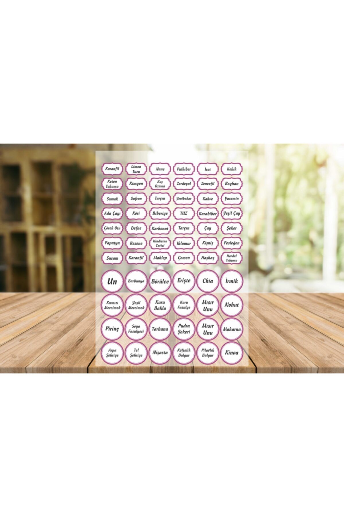 swissoft 66 Adet Baharat-bakliyat Kavanoz Etiketi - Sticker - Mor