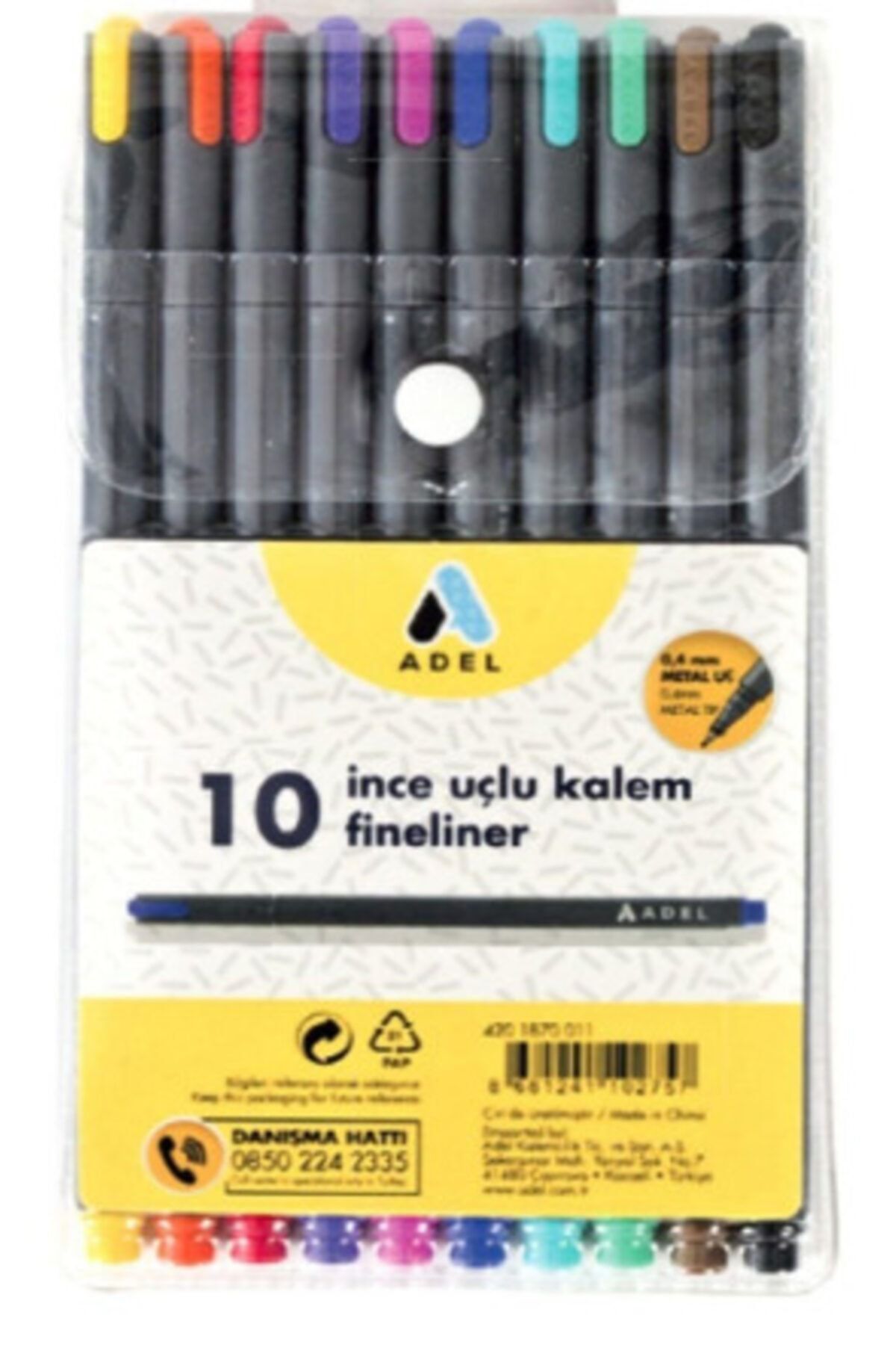 Adel Fineliner Ince Uçlu Kalem 10'lu