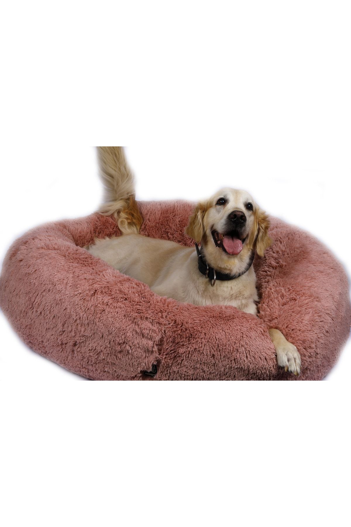 NazzPet Donatello Peluş Pembe Köpek Yatağı – Large
