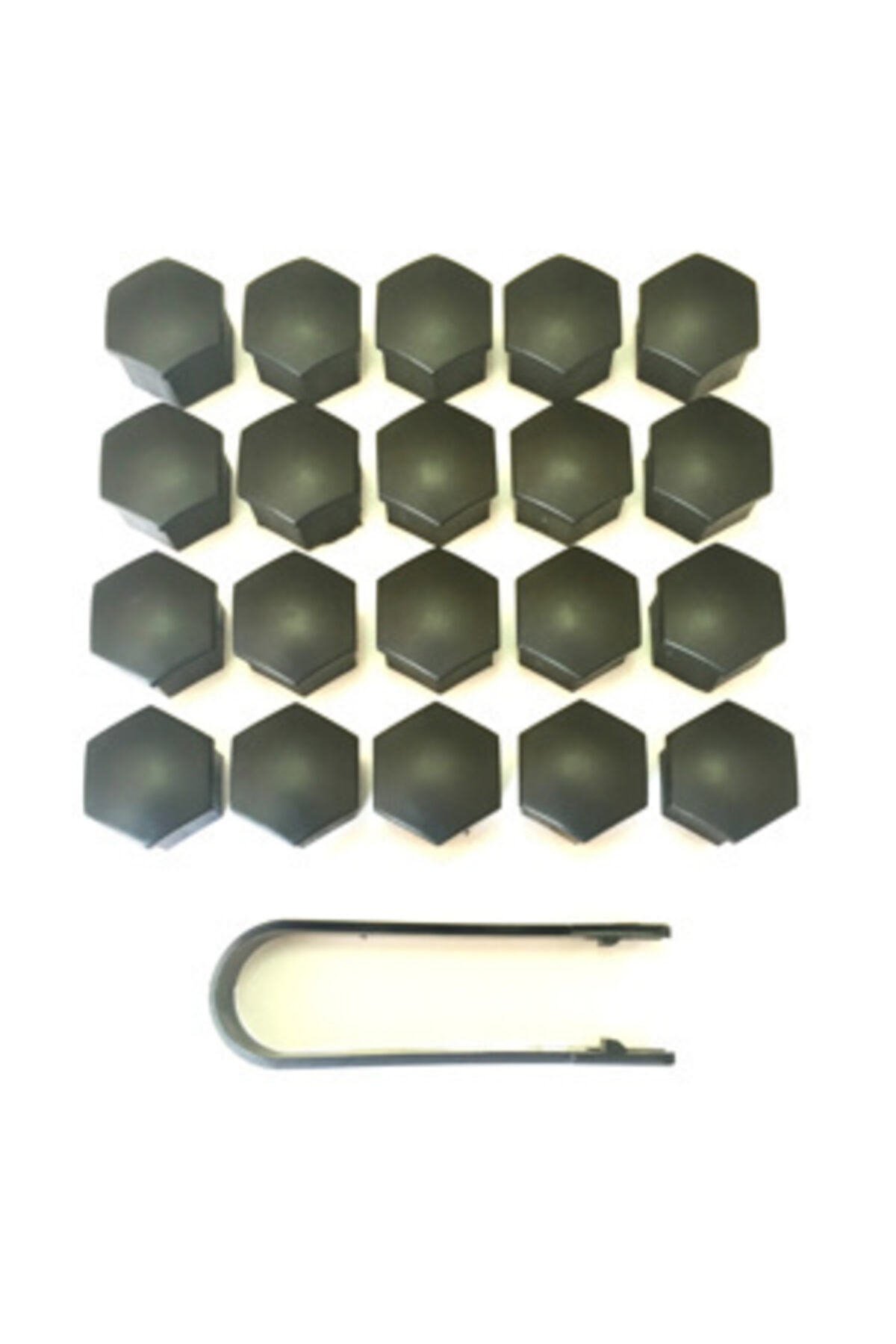 PLASTECH Bijon Kapak Takımı (SİYAH) 20 Adet 16 Normal 4 Şifreli Çıkarma Aparatı 17mm