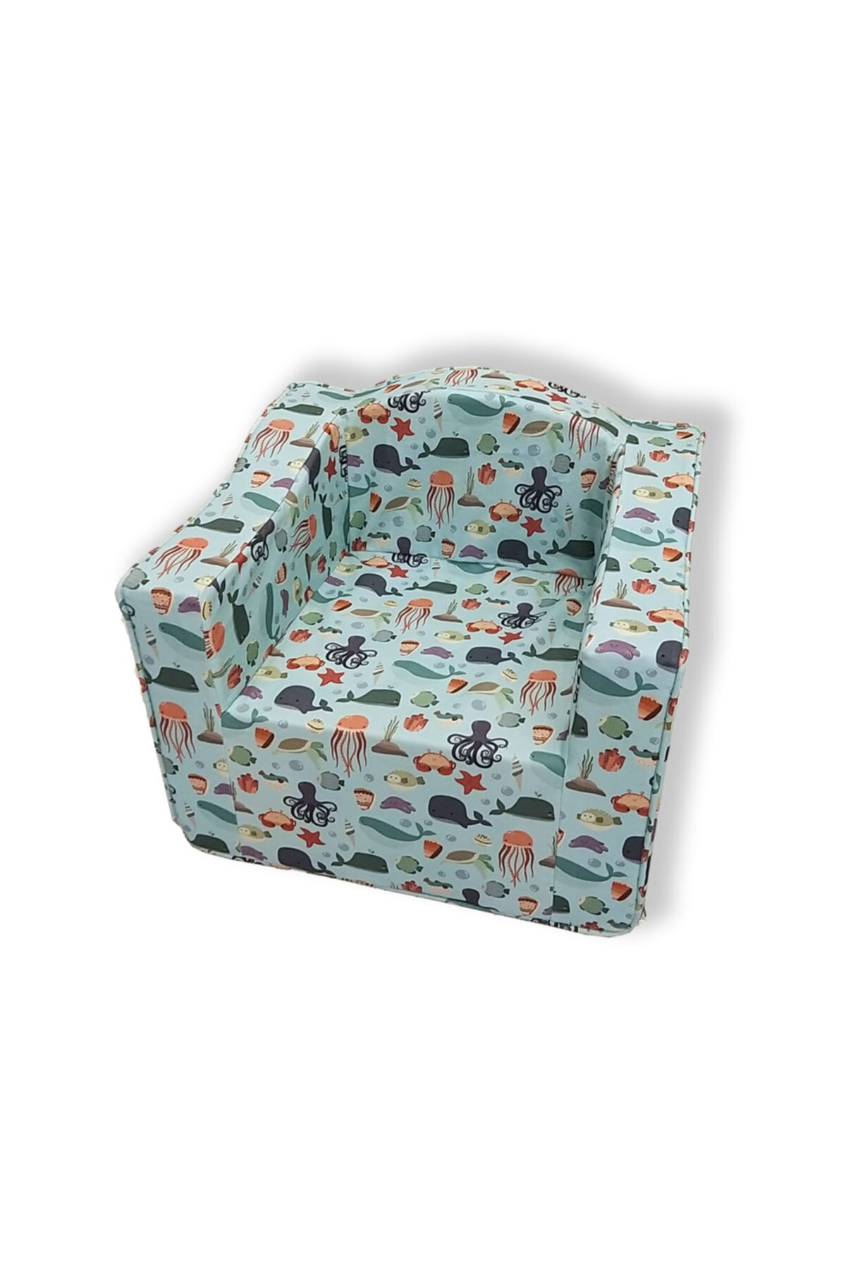 Crocodily Unisex Çocuk Özel Desenli Kumaş Koltuk