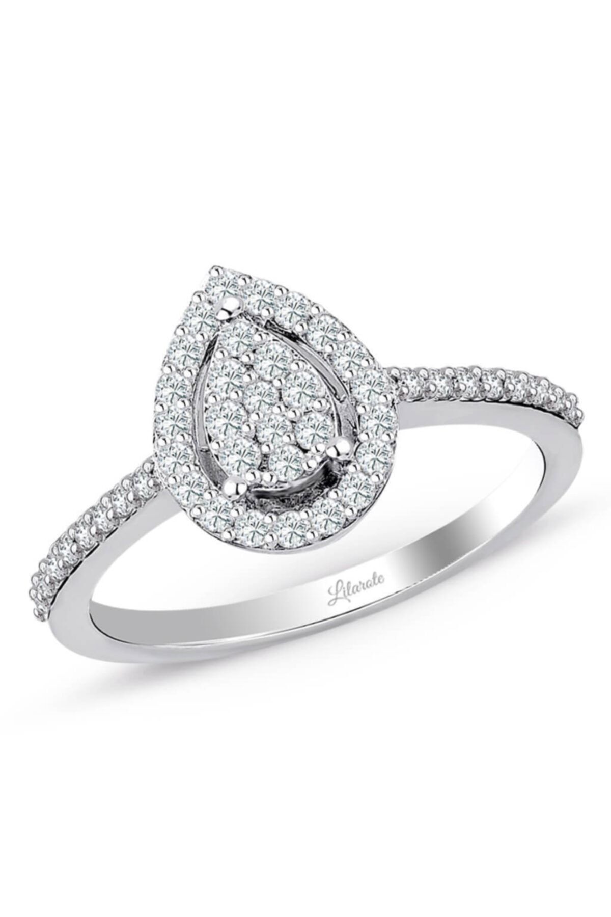 Lilarote Pırlanta 0.52 Ct Damla Pırlanta Yüzük