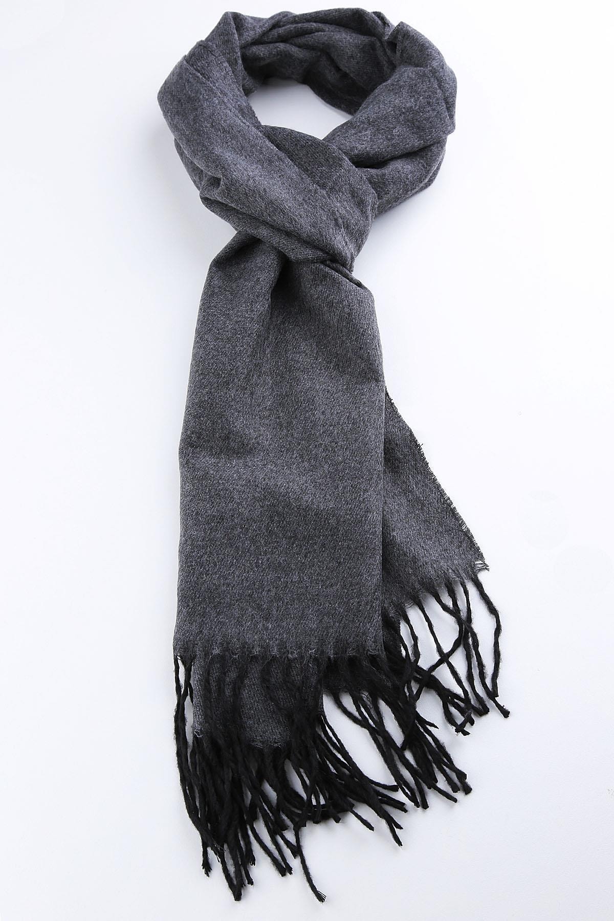 Kravatkolik Erkek Gri Düz Kaşkol K225