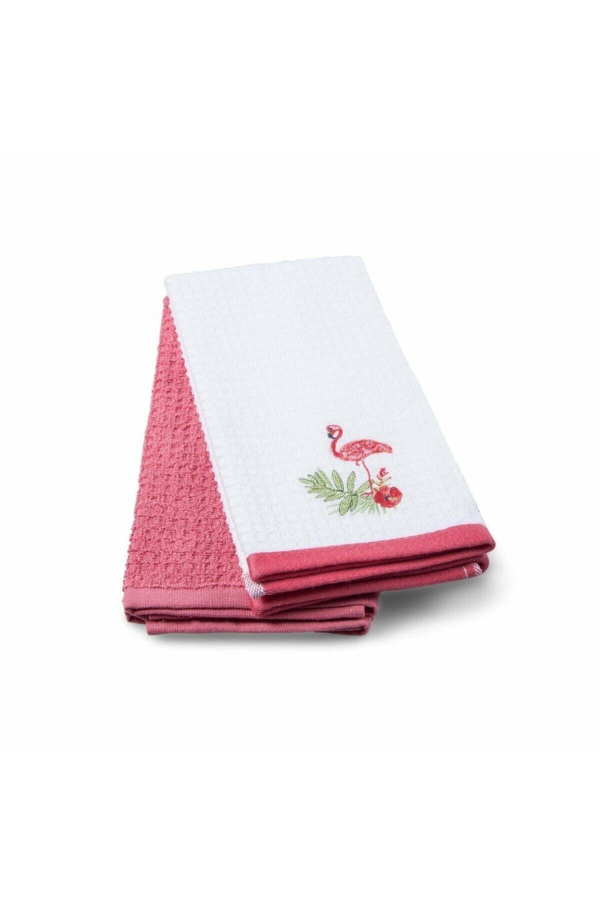 Taç Flamingo Mutfak Havlusu 2'li