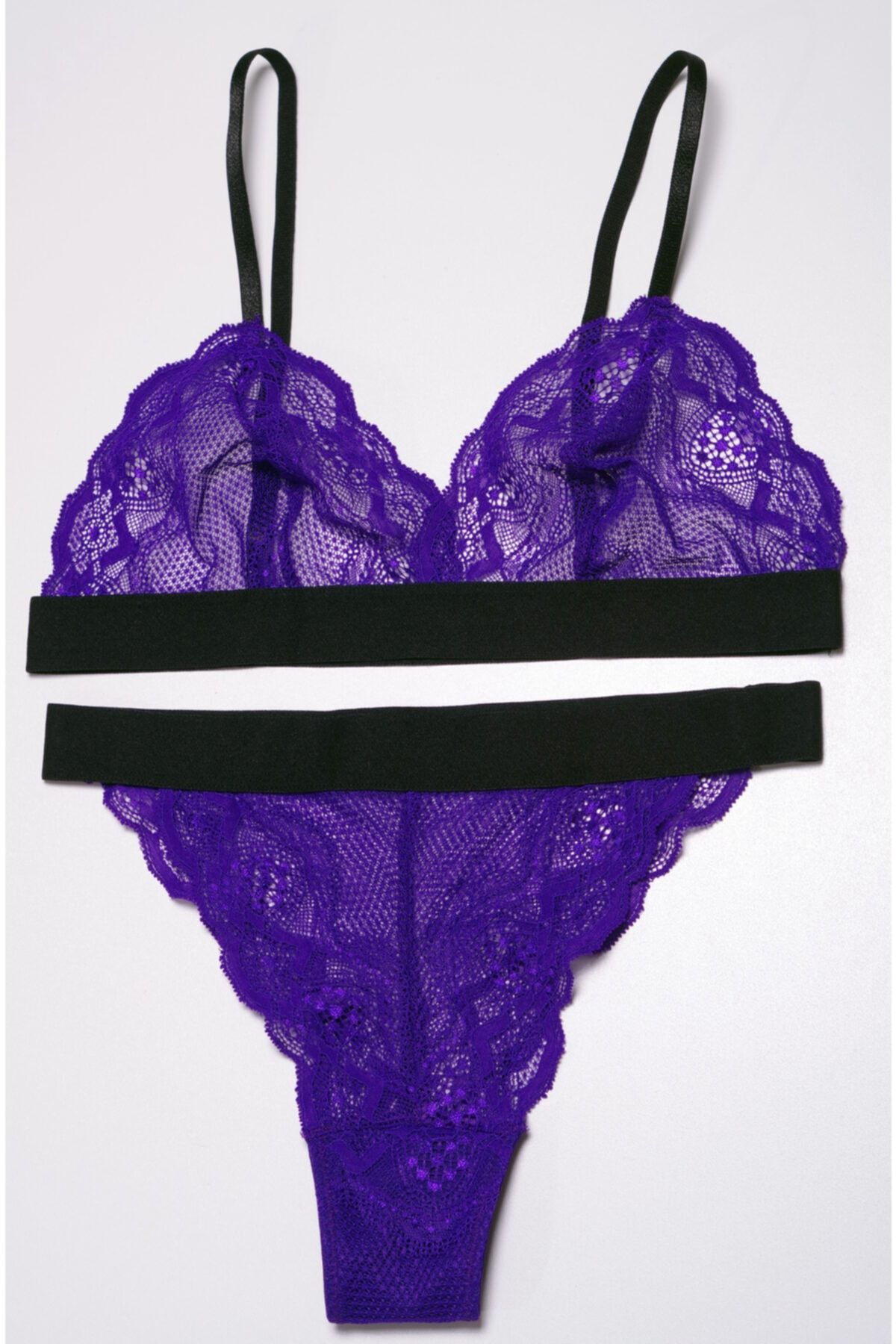 DEEP SECRET Neon Mor Full Dantel Bralet Takım Ds20095brt