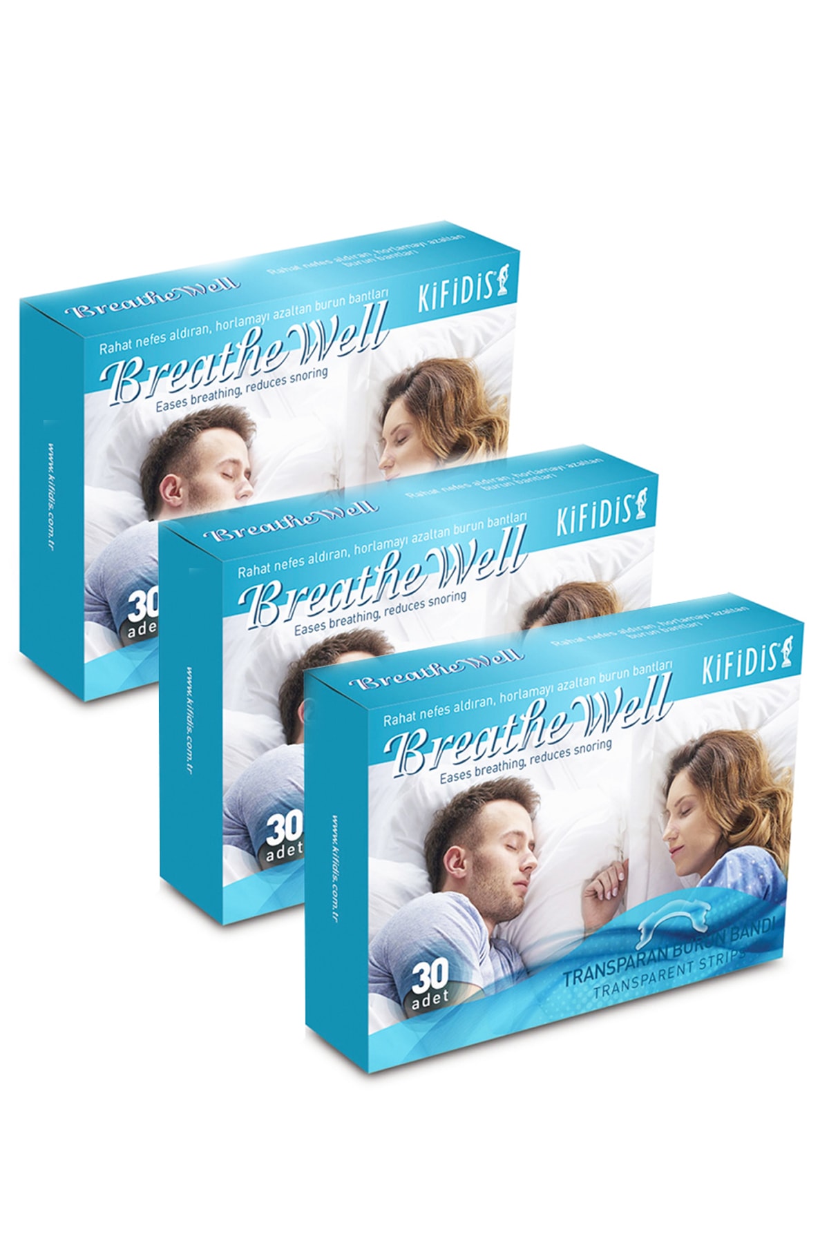 Kifidis Horlamaya Önlemeye Yardımcı Burun Bandı Transparan 30x3
