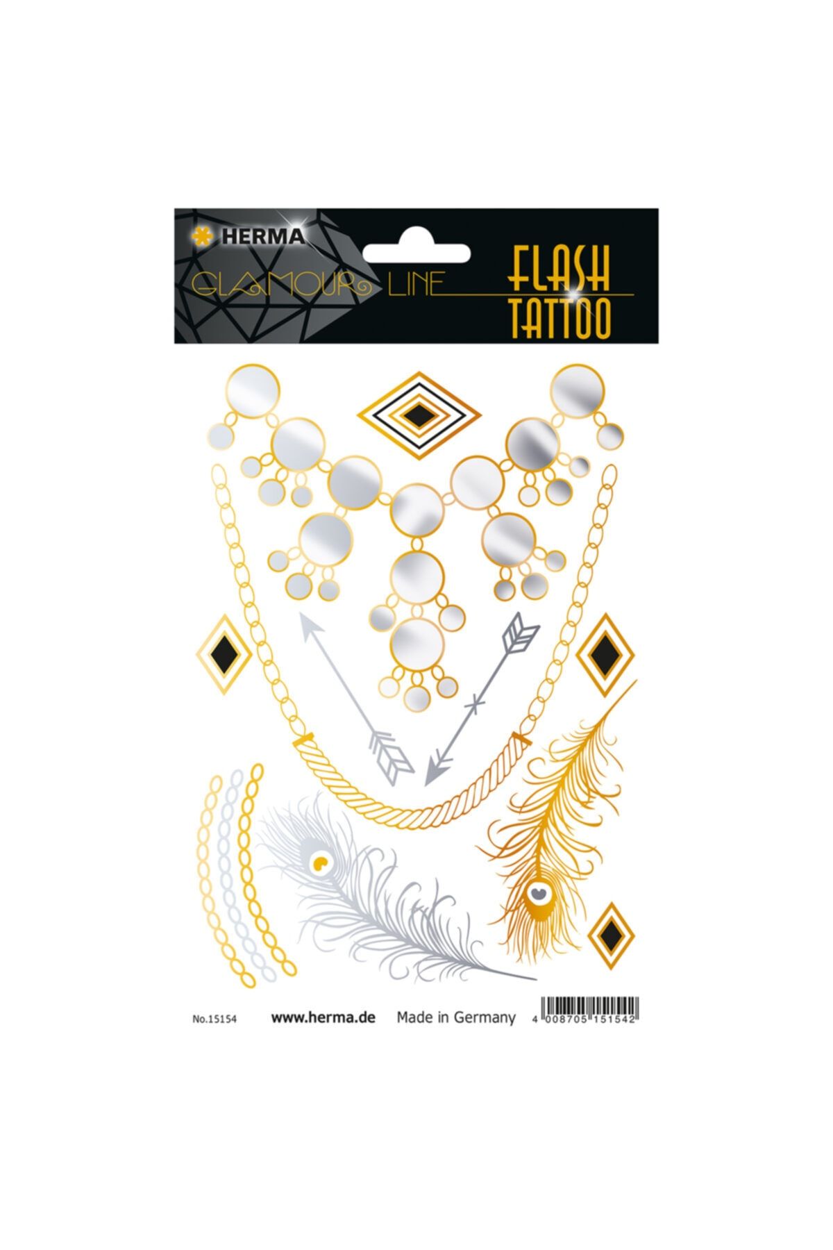 Herma Glamour Lıne Flash Tattoo Elmas