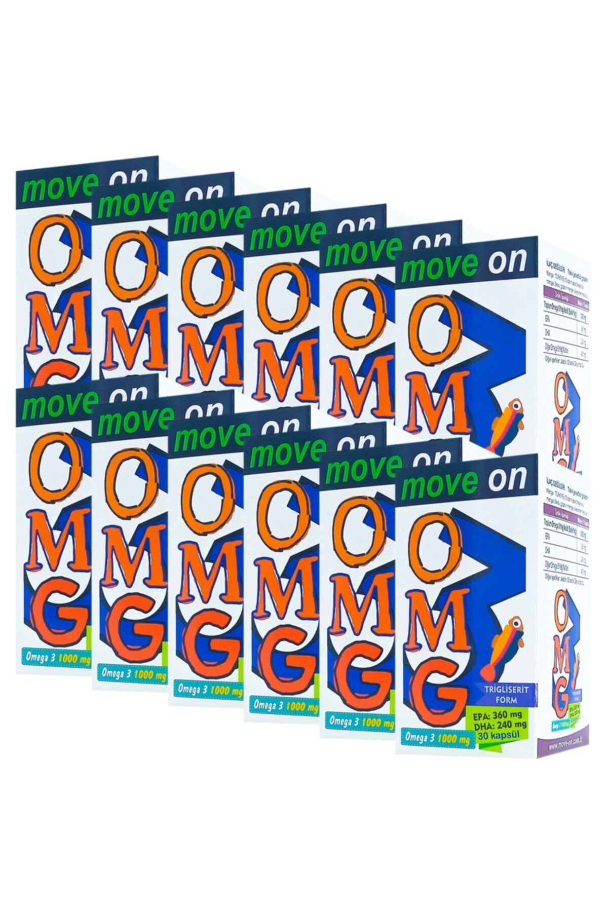 Move On Omega 3 1000 mg Balık Yağı12 Adet Epa 360 /dha 240. 30 Kapsül Skt: 2023