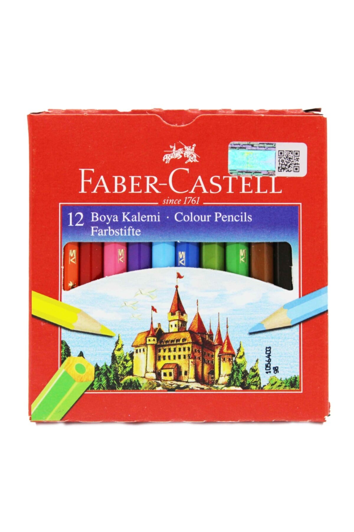 Faber Castell Kuru Boya Kalemi Yarım Boy 12 Renk