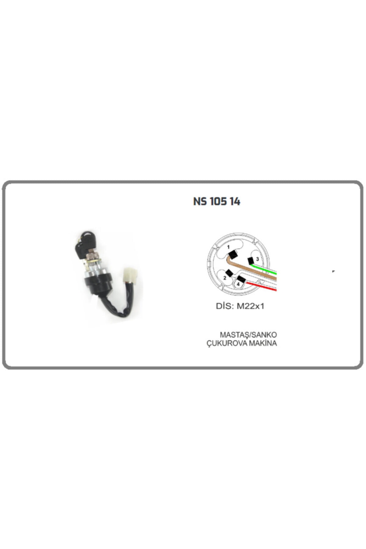 NESAN Kontak Anahtarı Kablolu Çukurova Mastaş Sanko Iş Makinası - 10514