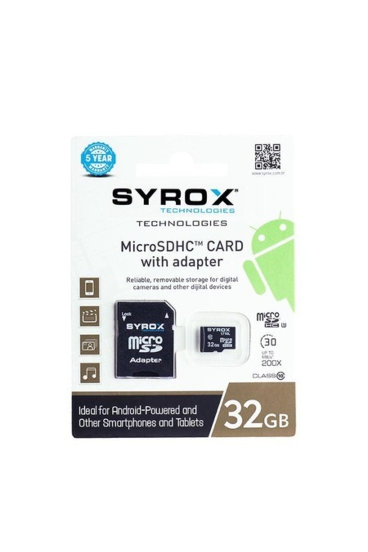 Syrox 32 Gb Micro Sd Card Hafıza Kartı Adaptörlü Mc32 Suntechmc32