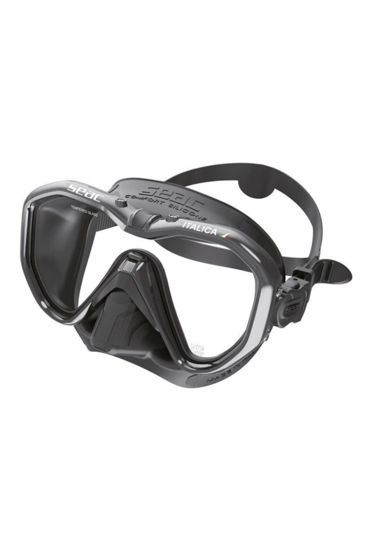 Seac Sub Maske Italica Metal (Siyah Çerçeve)
