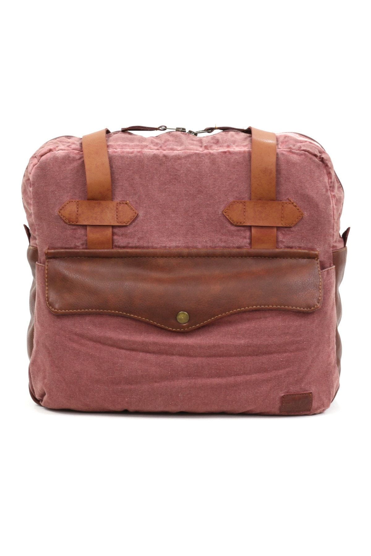 Old Cotton Cargo 7016 Esperanza Laptop Evrak Çantası Vintage Bordo