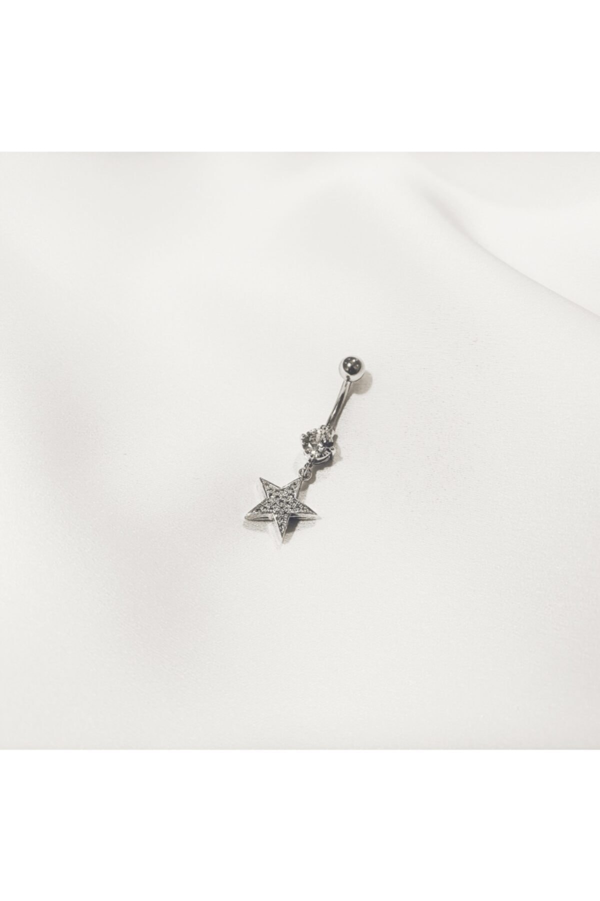 TAKIKRALI Yıldız Sallantılı Çelik Göbek Piercing