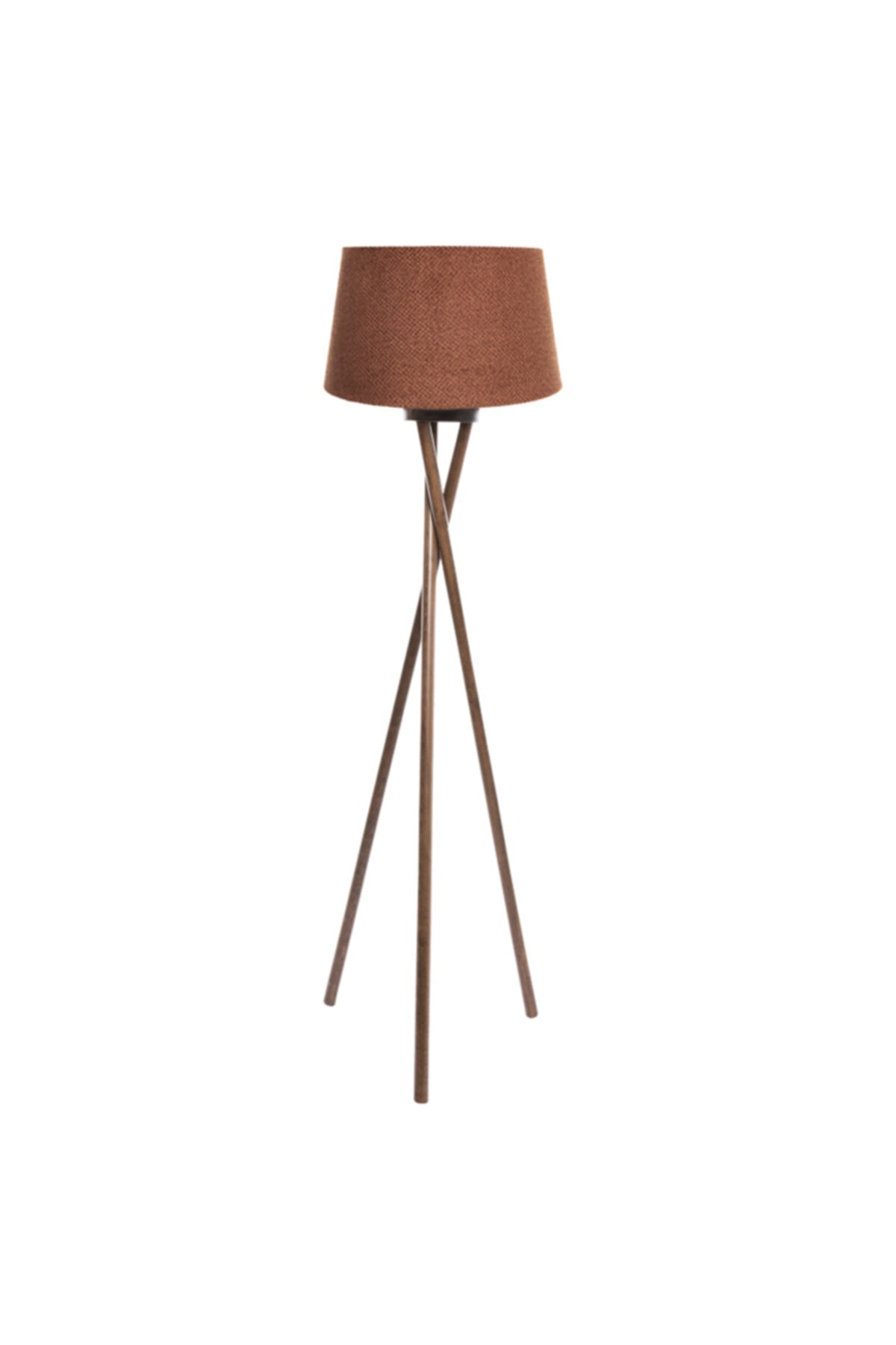 Ağaç Ustası Cross Leg Tripod 3 Ayaklı Ahşap Lambader Abajur Köşe Lambası Aydınlatma Naturel Masif Ağaç