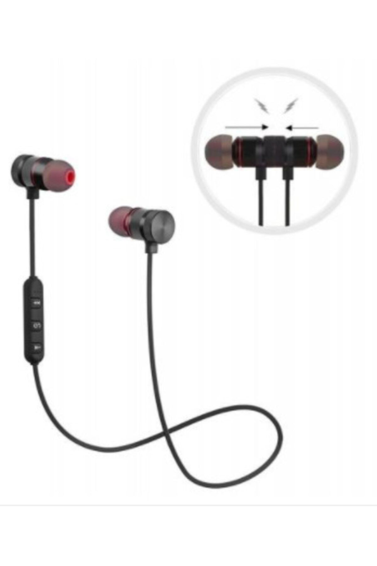Trendbir Smart Sport Kablosuz Mıknatıslı Mikrofonlu Bluetooth Kulaklık - Siyah