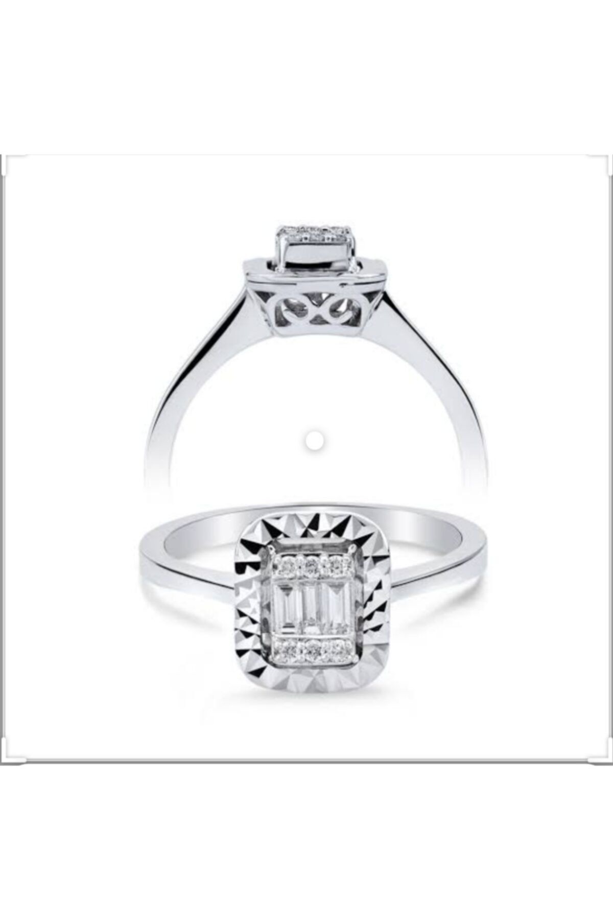 MİRGOLD JEWERLY Pirlanta Yüzük Baget