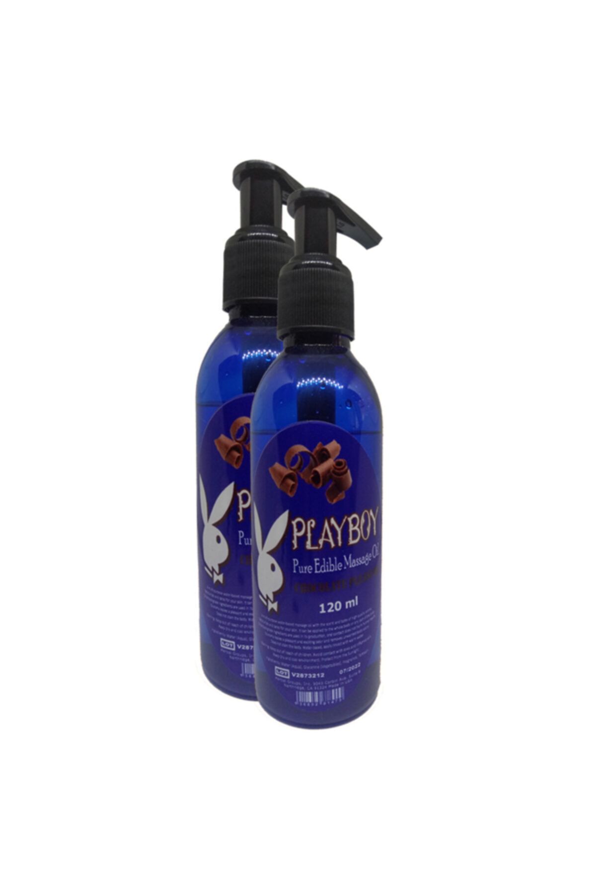 Playboy Pure Edible Massage Oil 120ml Çikolata Aromalı Masaj Yağı 2 Adet