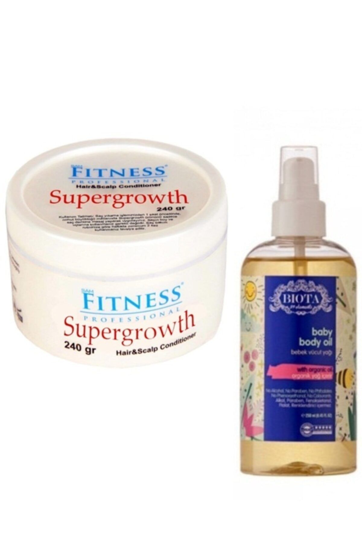 FITNESS Professional Supergrowth Saç Uzatan Bakım Yağı 240 Gr +biota Vücut Yağı Hediye