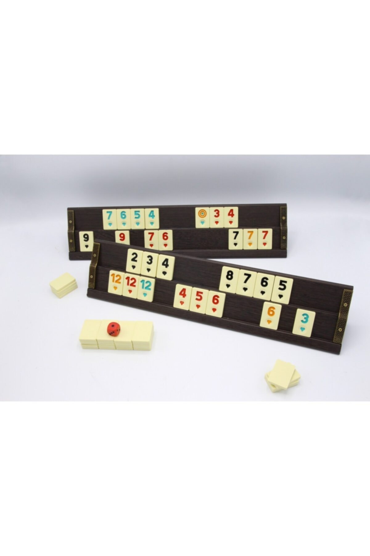 May Gift Shop Kapalı Renk Star Oyun Çantalı Premium Ahşap Okey Seti