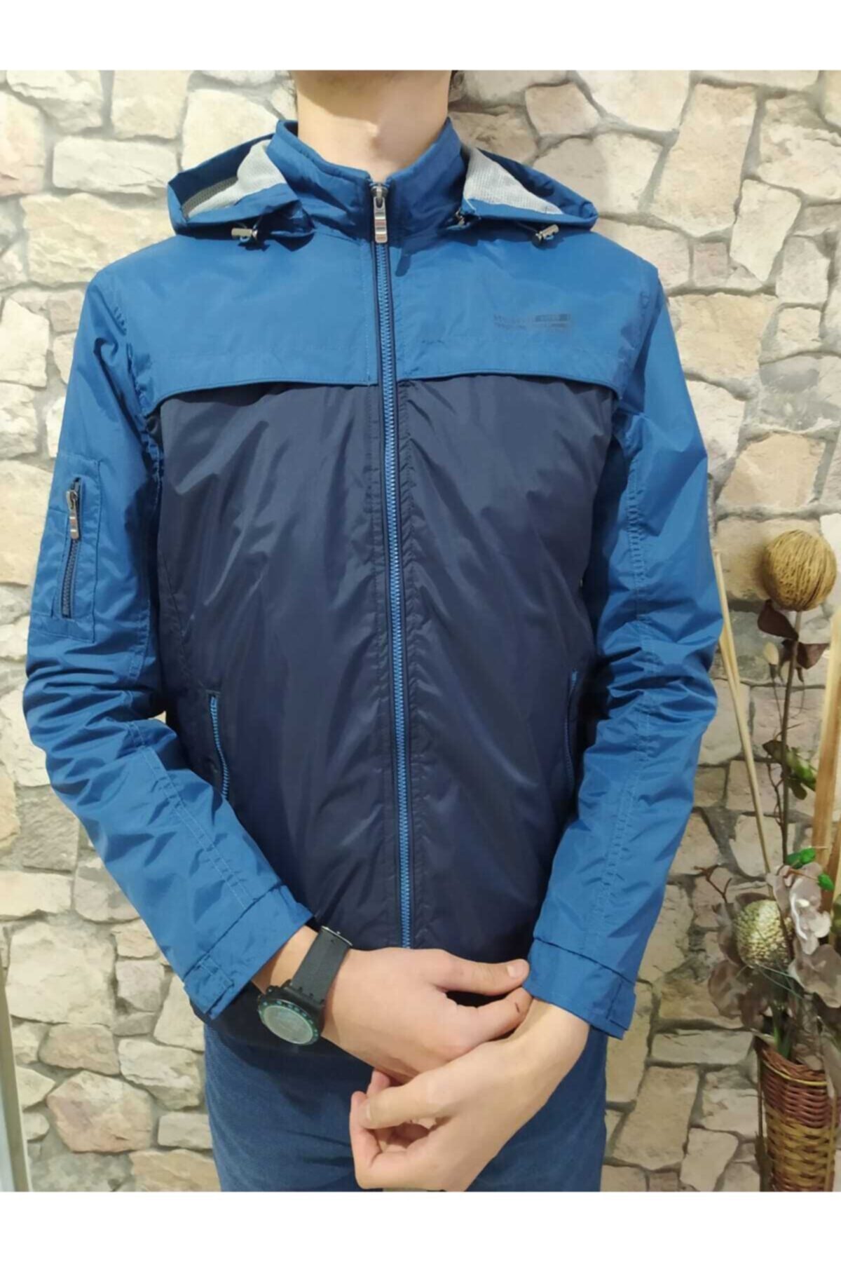DYNAMO Erkek Mavi Yağmurluk