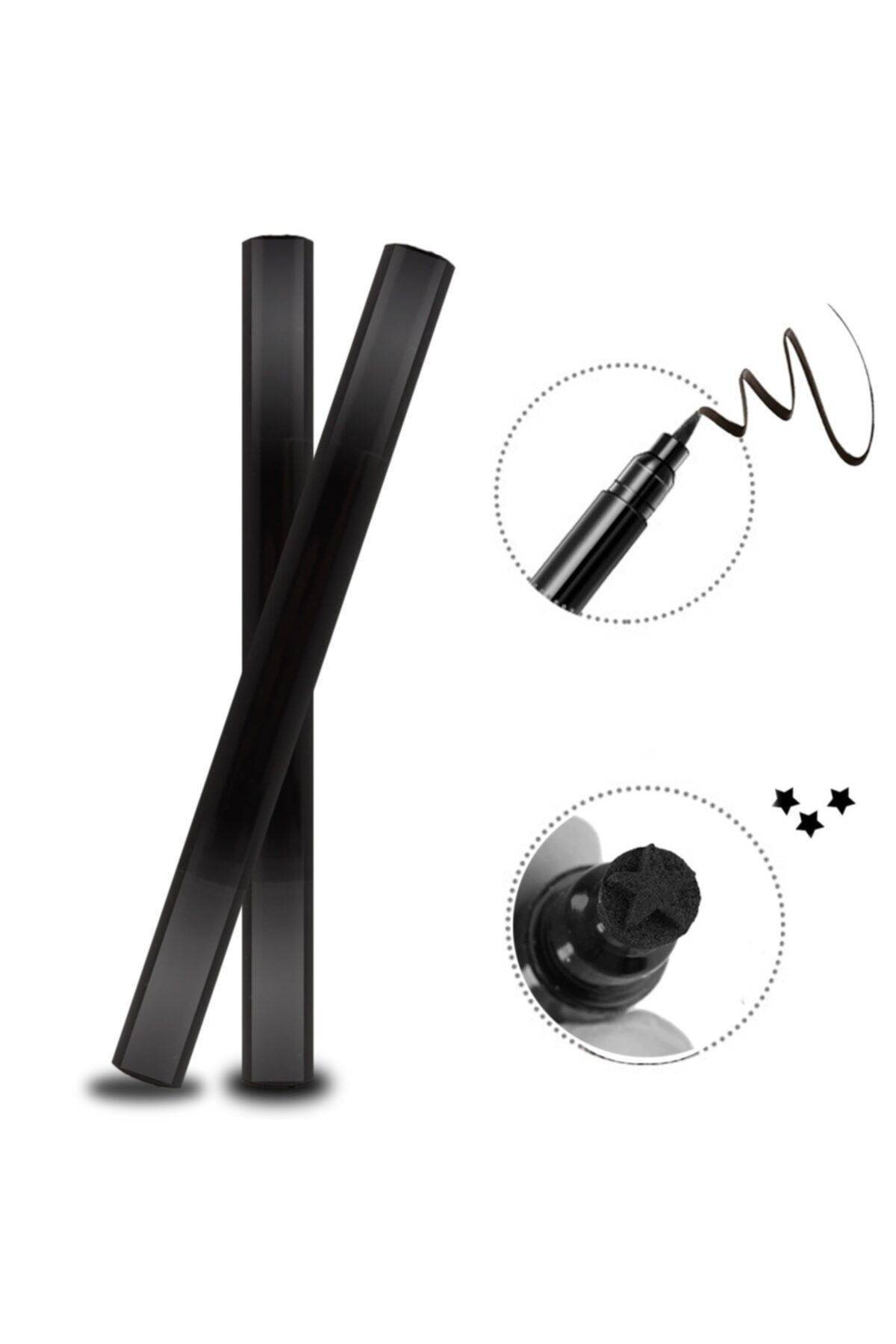 Tikatti Çift Uçlu Yıldız Desenli Eyeliner