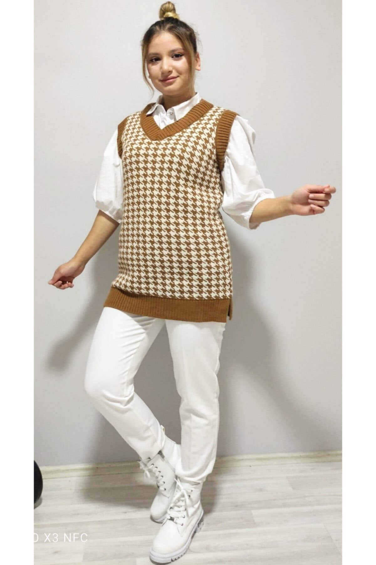 A&C BUTİK Kadın Taba Süveter