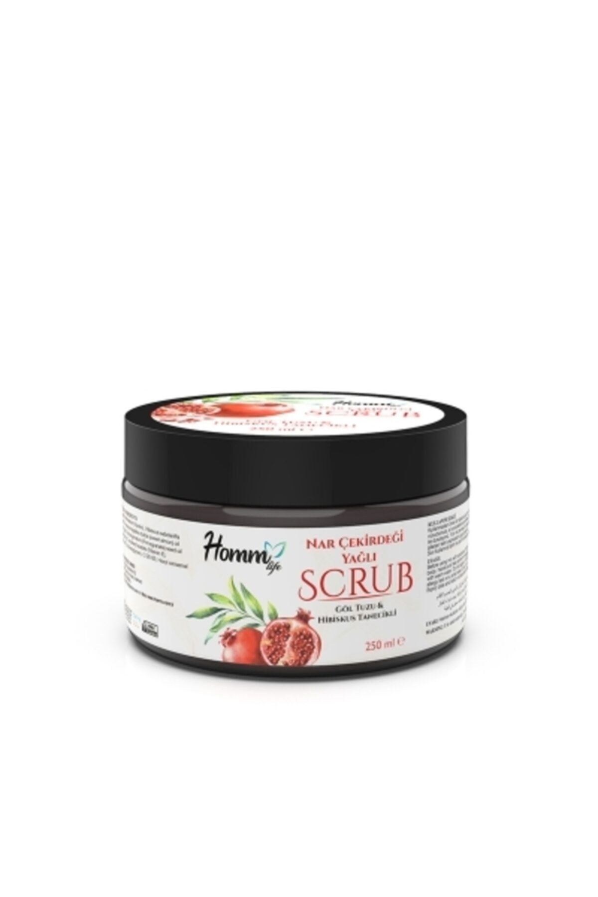 HOMMCOZMETİC Nar Çekirdeği Yağlı Bitki Tanecikli Scrub 250 ml