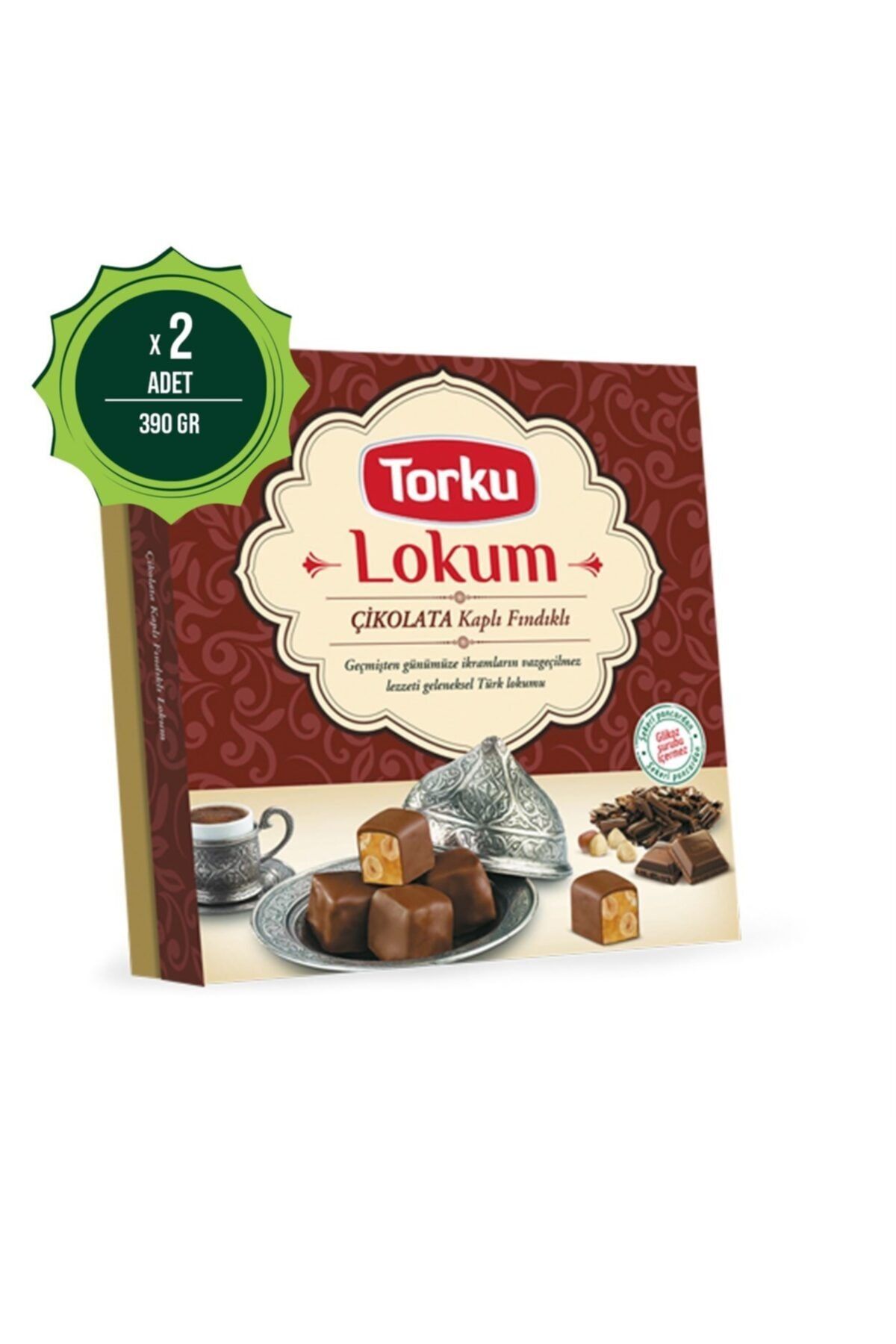 Torku Fındıklı Çikolata Kaplı Lokum 390 Gr X2