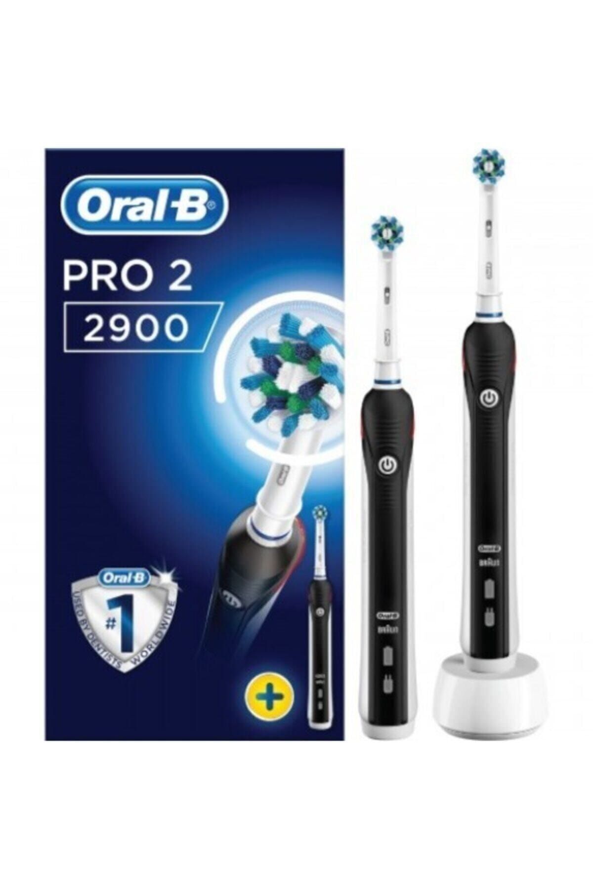 OralB Pro 2900 Şarj Edilebilir Diş Fırçası Siyah 2'li
