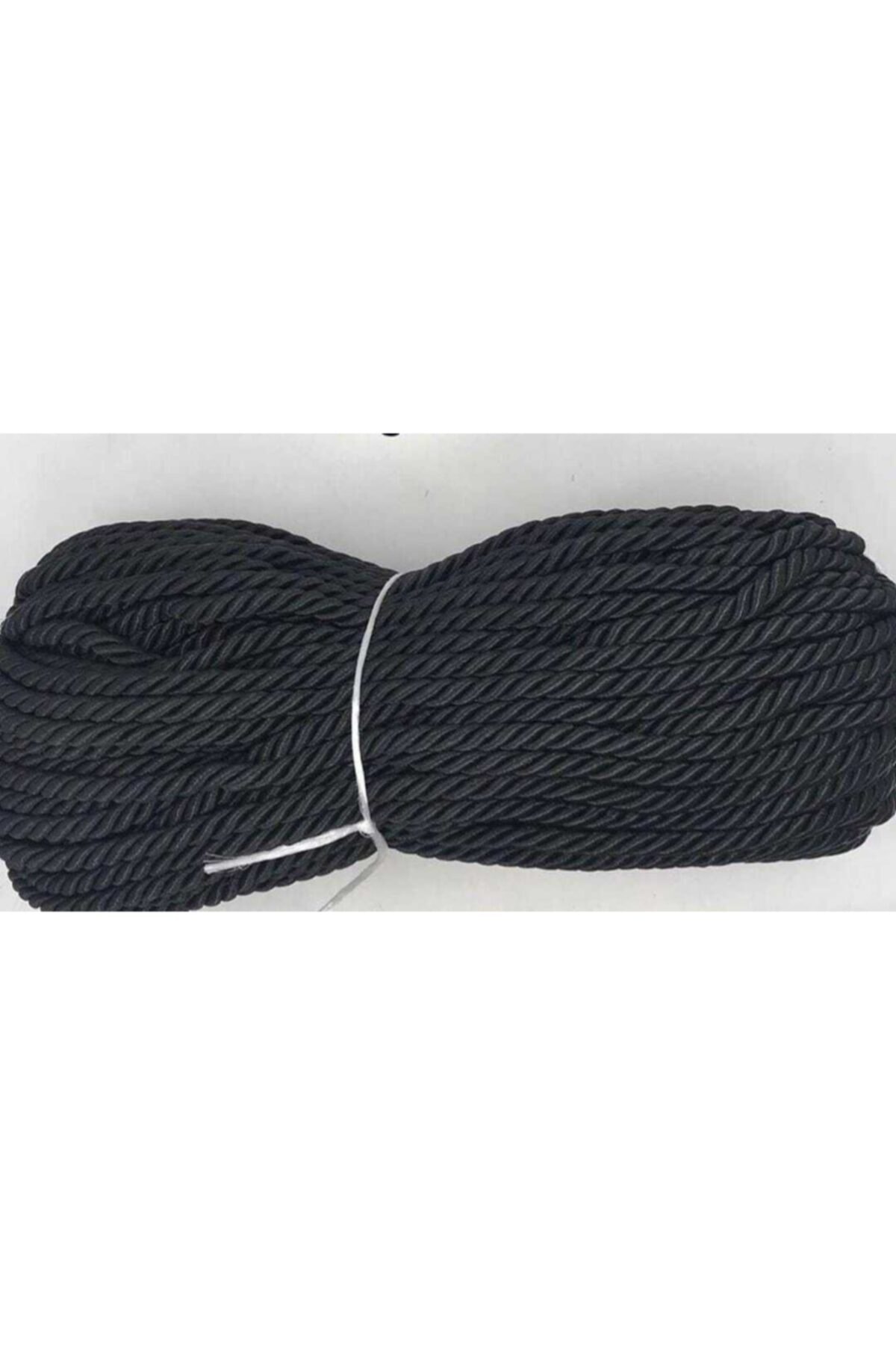 DEMİRTAŞ KALIP 50 Mt Koyu Antrasit Siyah 8mm Halat Ip Renkli Halat Ip Supla Ve Kapı Süsü Ipi Hobi Süsleme No 15