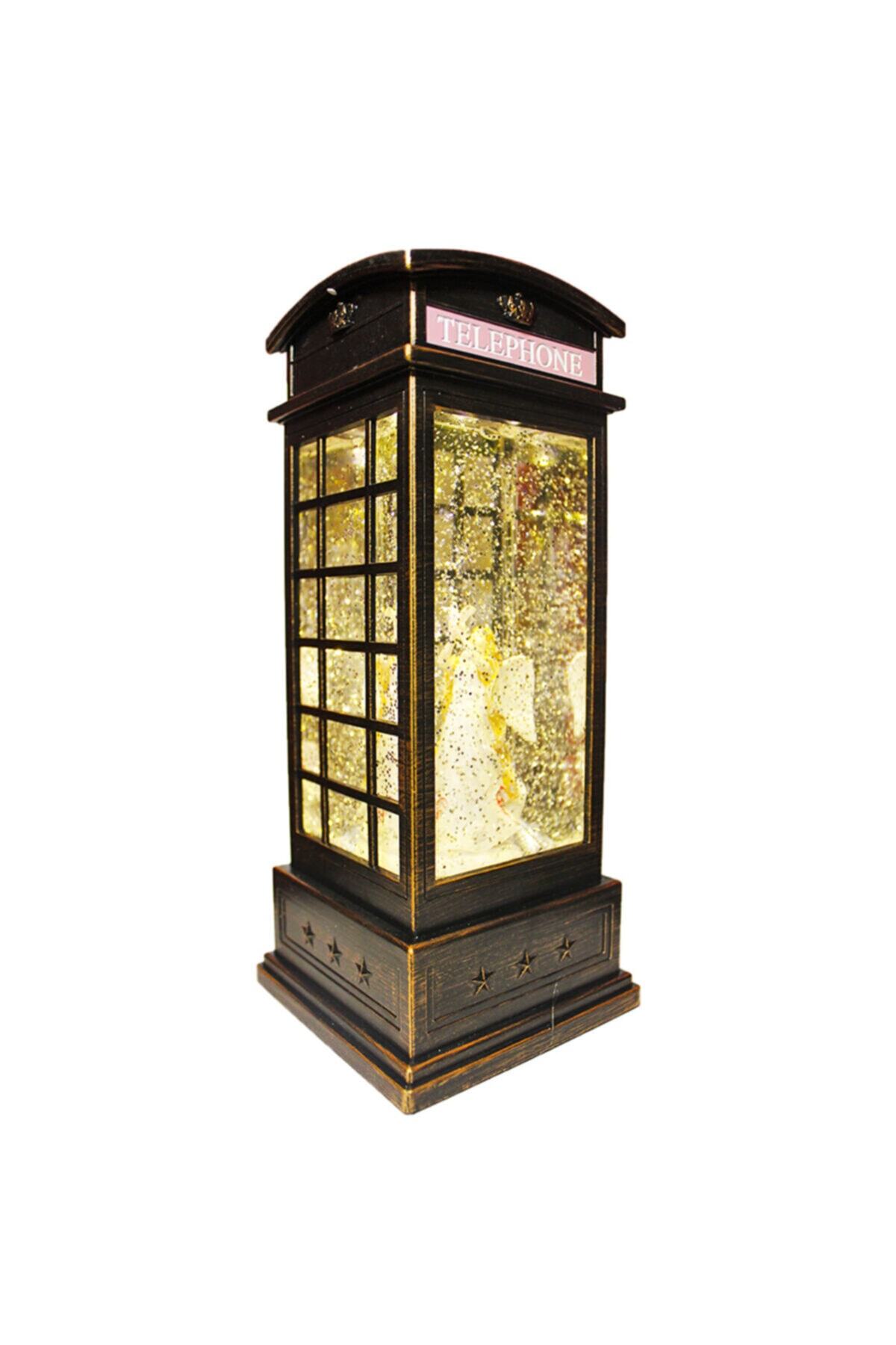 Vuslat Design Yılbaşı Noel Konseptli Işıklı Müzikli Telefon Kulübesi