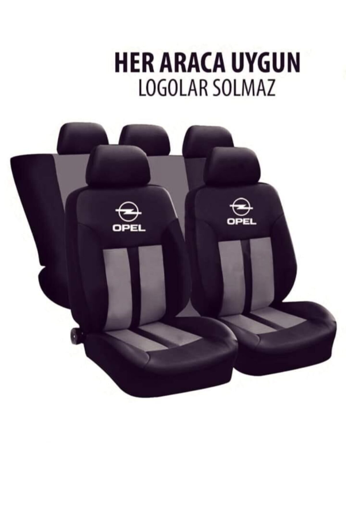 şimika Opel Spor Şeritli Oto Koltuk Kılıfı Set + Ipli Dikme Direksiyon Hediye