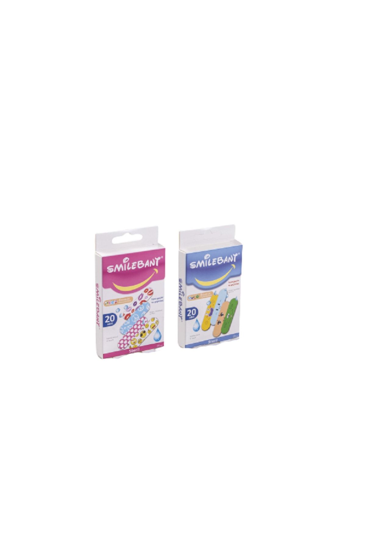 smilebant Mavi Pembe Yarabandı 20x2