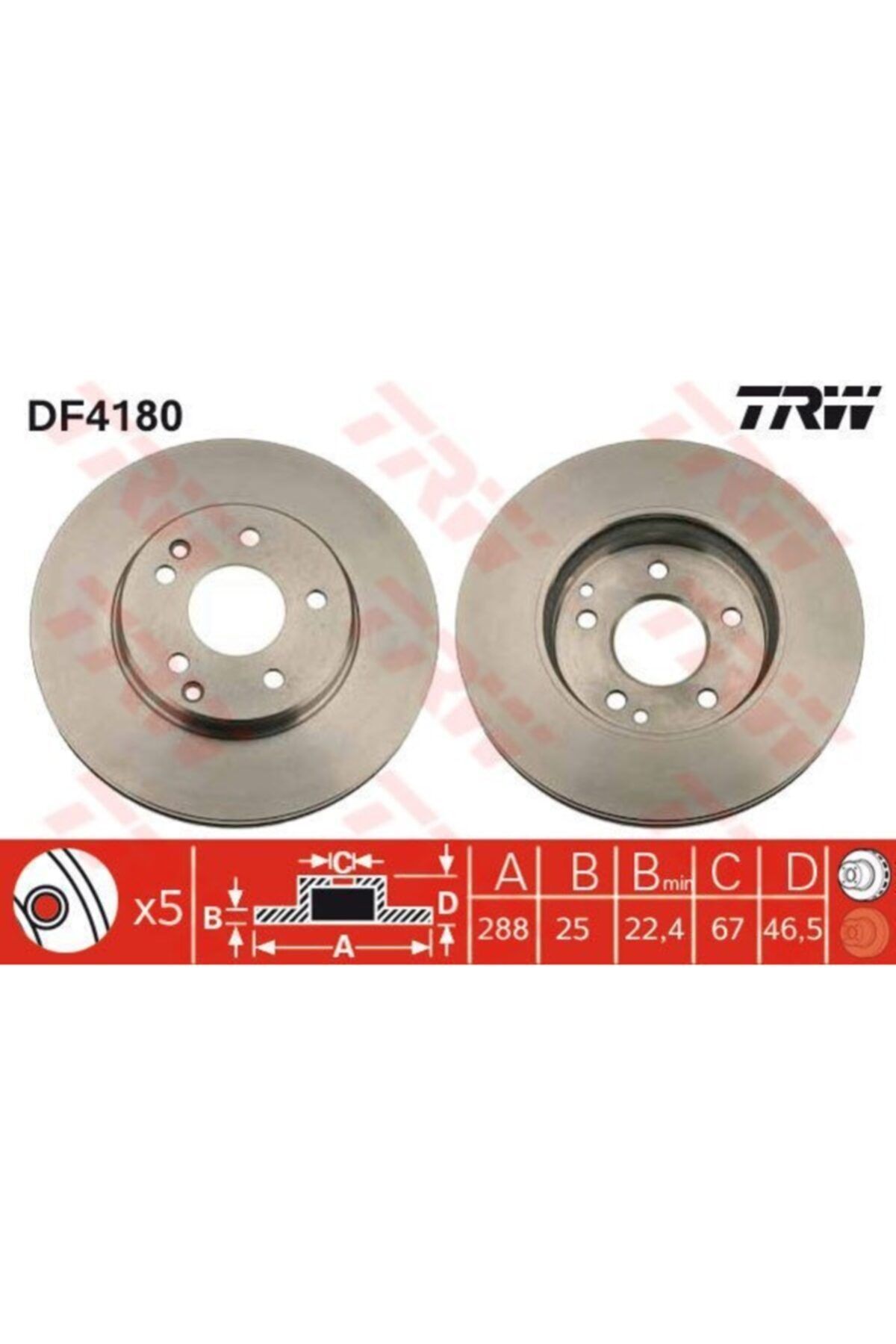TRW Ön Fren Aynası Mercedes W203-c180-c200-w202-w210-e200-e220 (288x