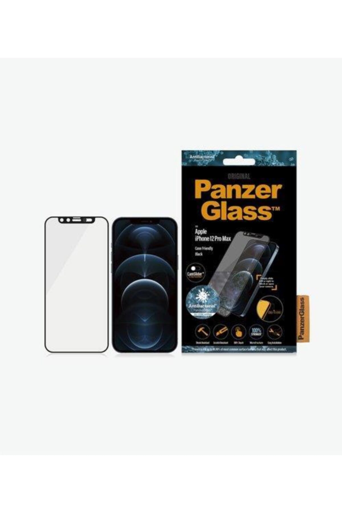 PanzerGlass Panzer Glass  Iphone 12 Pro Max Uyumlu Case Friendly Ab, Black