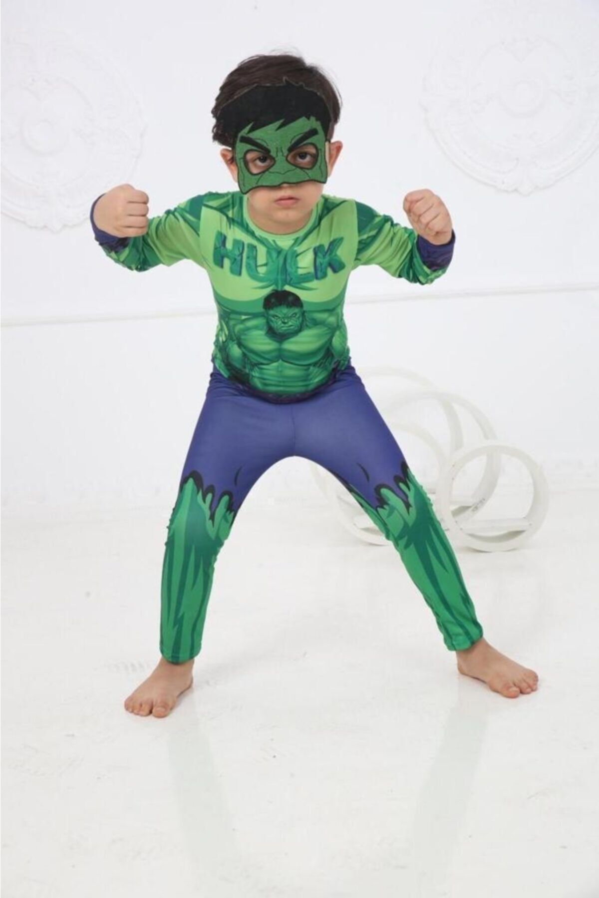 CLASSY KIDS Erkek Çocuk Yeşil Hulk Kostüm