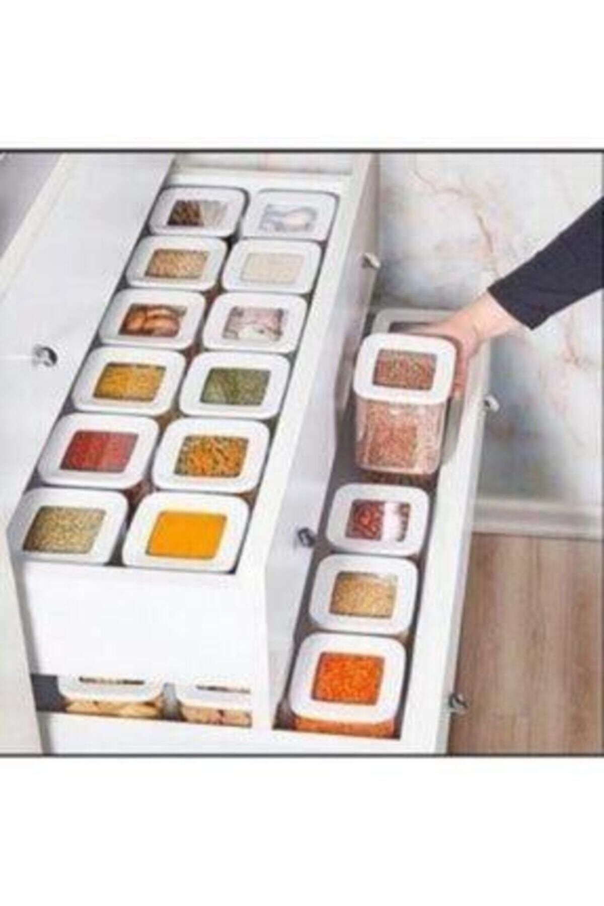 VİP AHMET 700 ml Kare Vakumlu Saklama Şeffaf Kabı 6 Lı Set Vask700