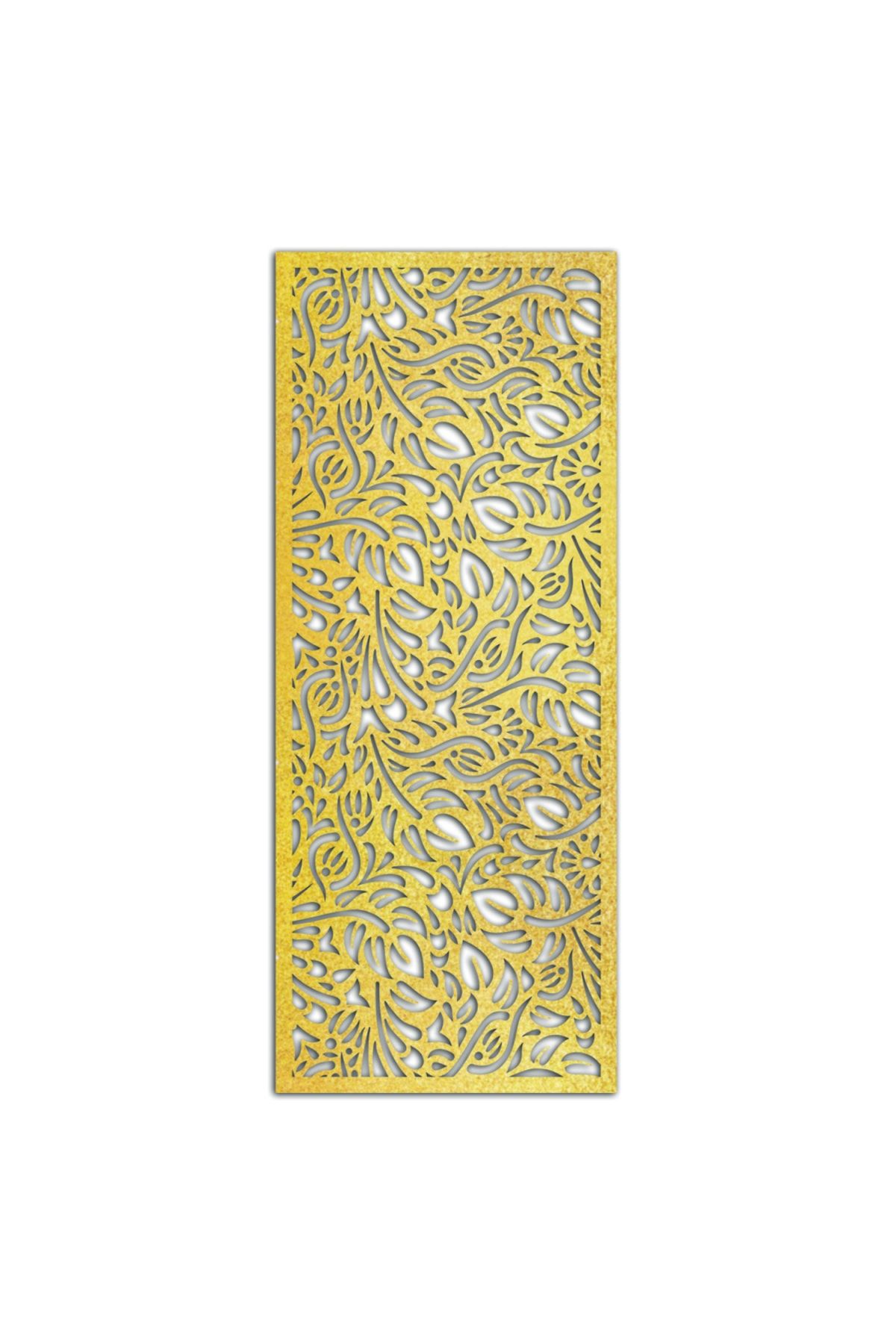 Liar Dekor Liar Ahşap Seperatör (Paravan) - KSP-75 - (10 mm) - (100 cm x 210 cm) - (Gold)