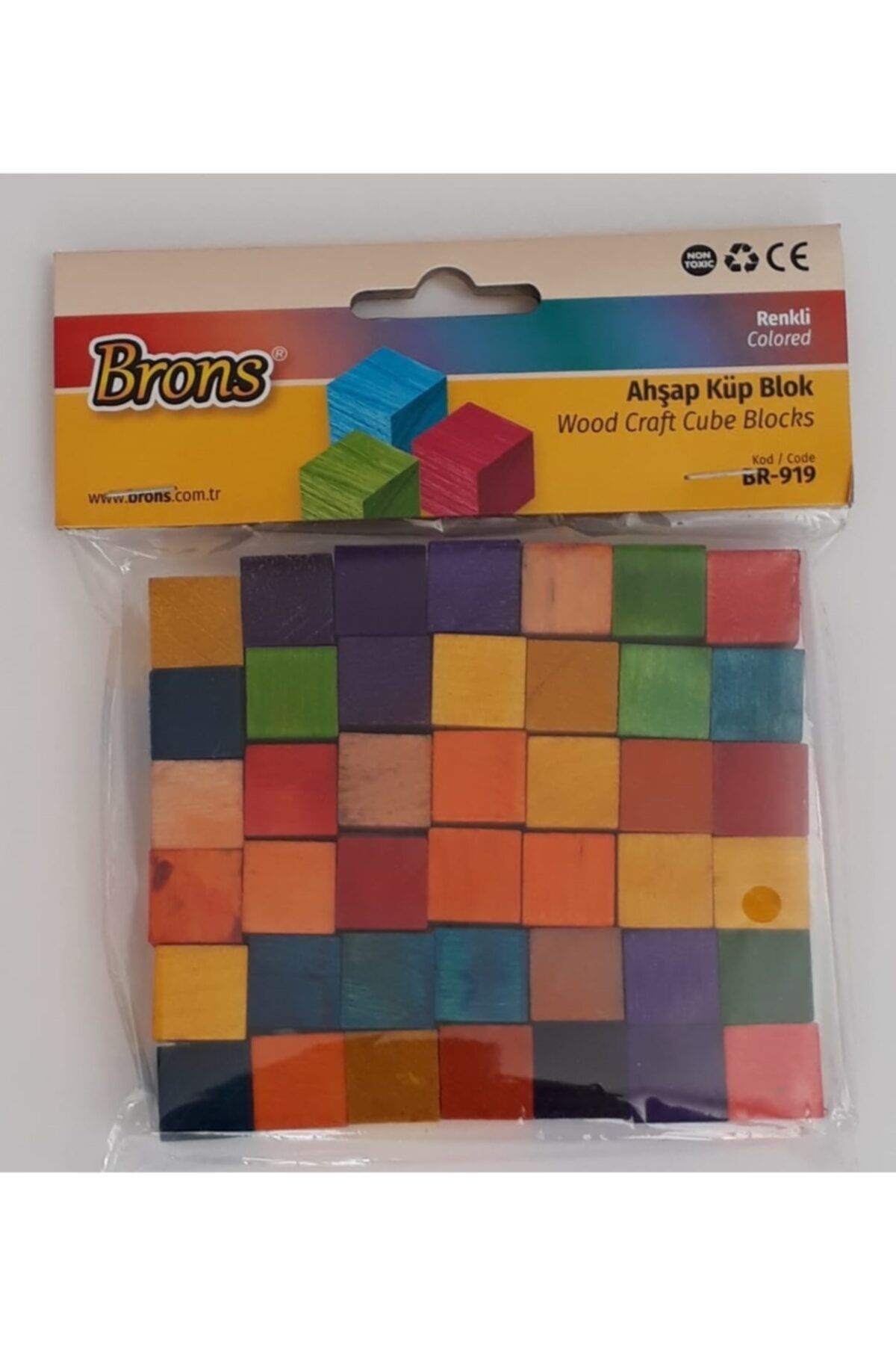 Brons Ahşap Küp Blok Br-919 Renkli Matematiksel Zeka Görsel Zeka Gelismesine Yardımcı Olur.