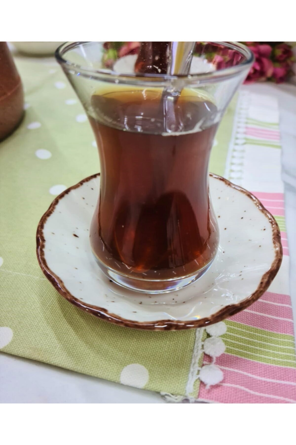 Güral Porselen Porselen Çay Tabağı Takımı 6 lı