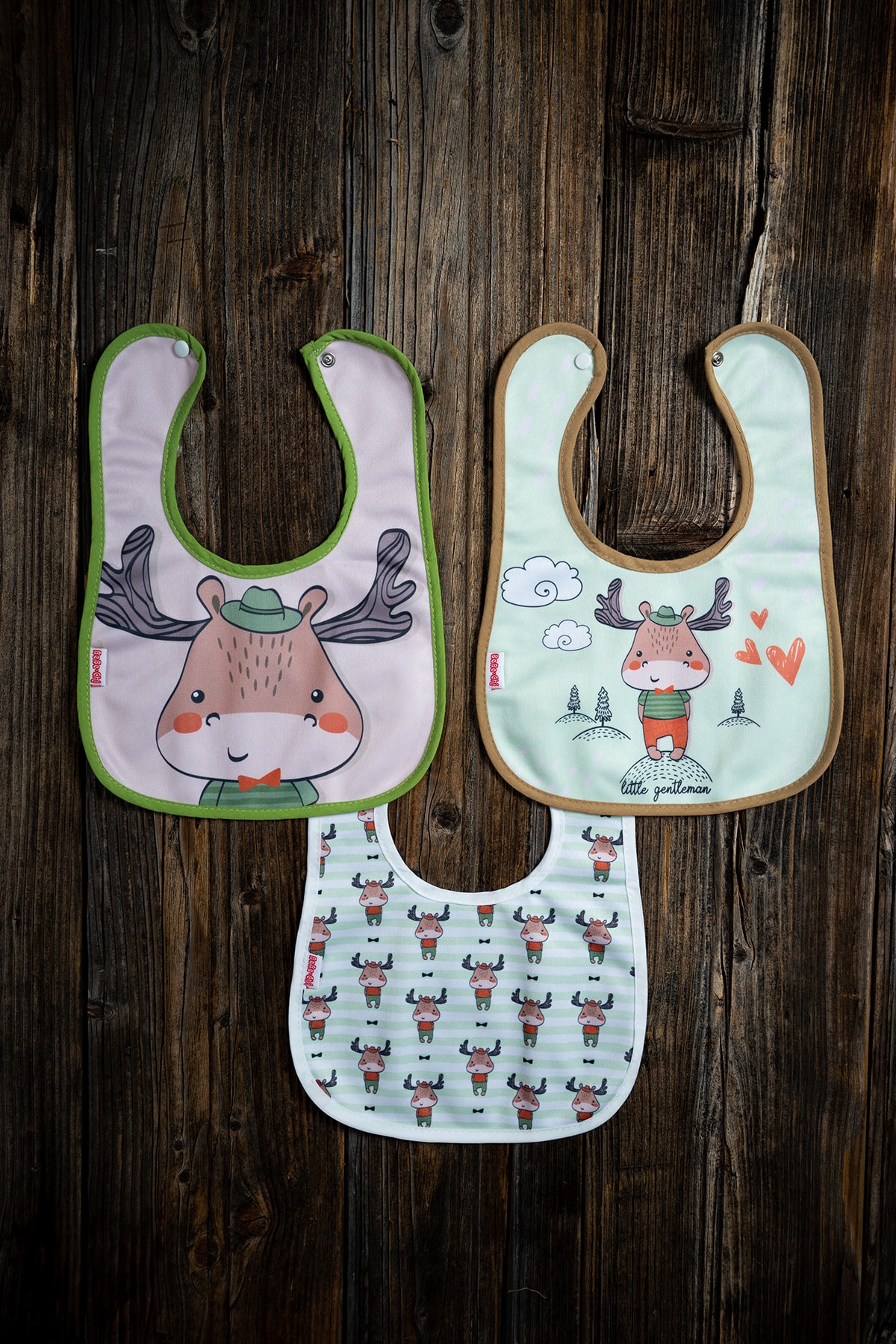 ikon bebek 3 Lü Set Sevimli Önlük Takımı