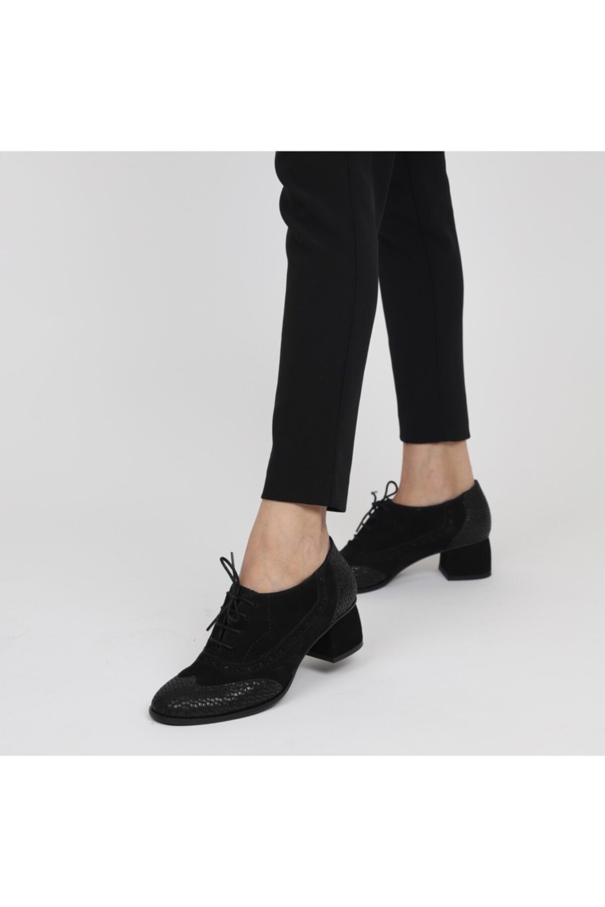 Lo Mejor Shoes Kadın Siyah Deri Özel Tasarım Ayakkabı
