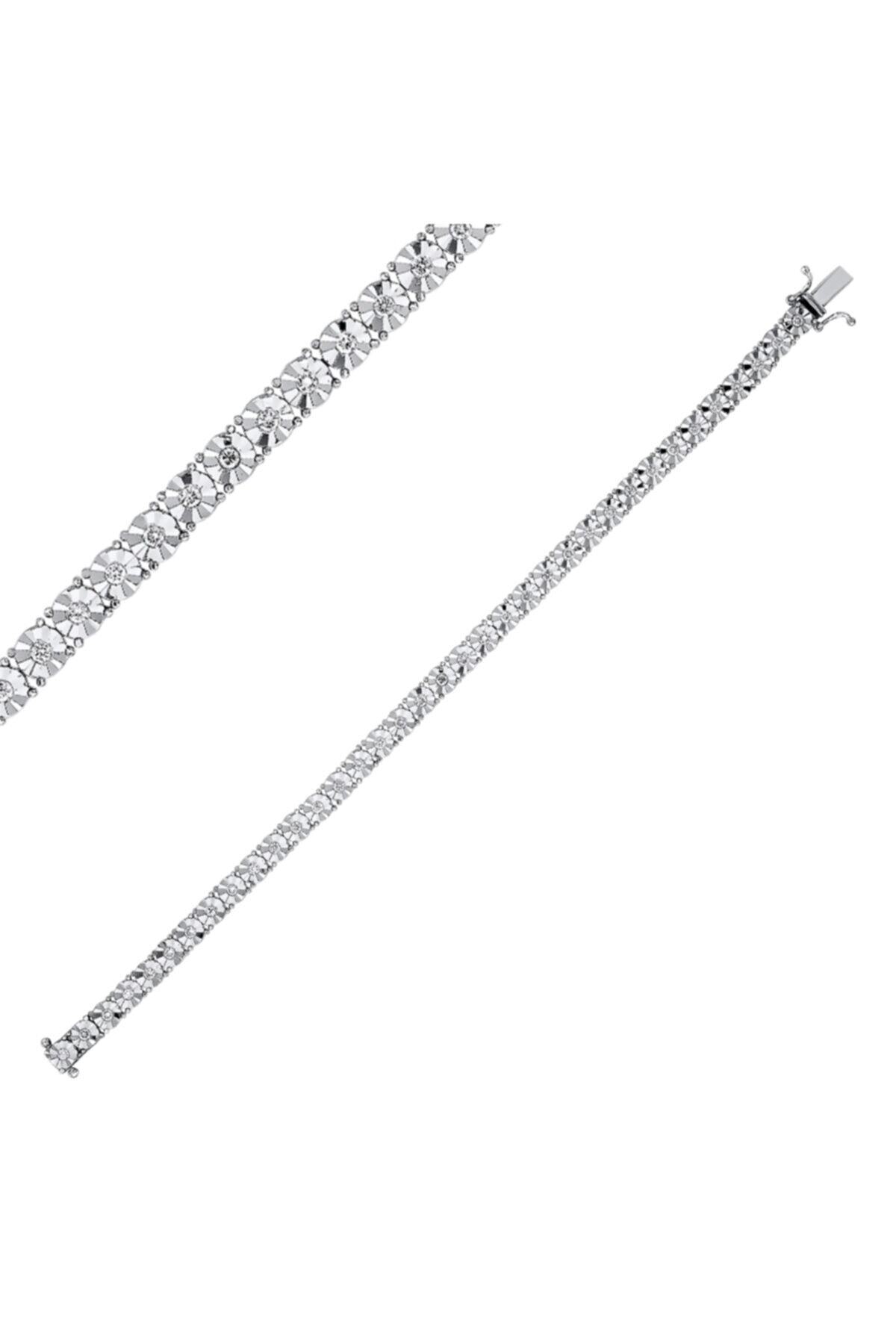 Barok Diamond Pırlanta Su Yolu Bileklik 1.00 Ct. F Vs 18k